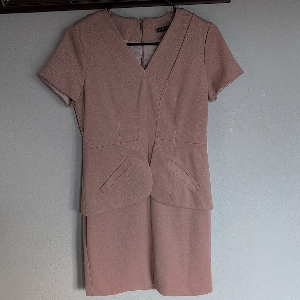 Marc Jacobs Tan And Blush Hue Mini Dress